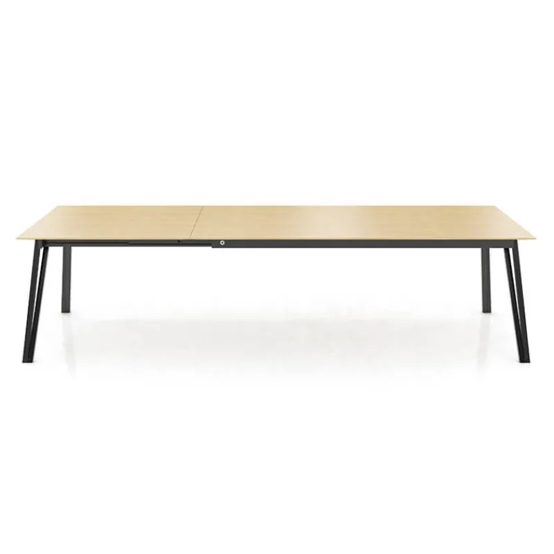 Mobitec Brest ® Table en bois massif extensible avec pieds en métal forme épingle> Table De Salle à Manger