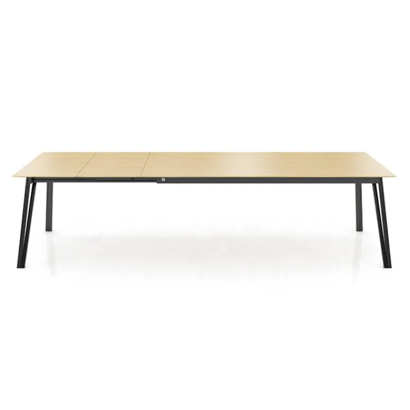 Mobitec Brest ® Table en bois massif extensible avec pieds en métal forme épingle> Table De Salle à Manger