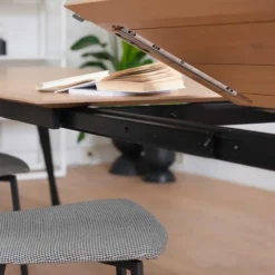 Mobitec Brest ® Table en bois massif extensible avec pieds en métal forme épingle><noscript><img width=