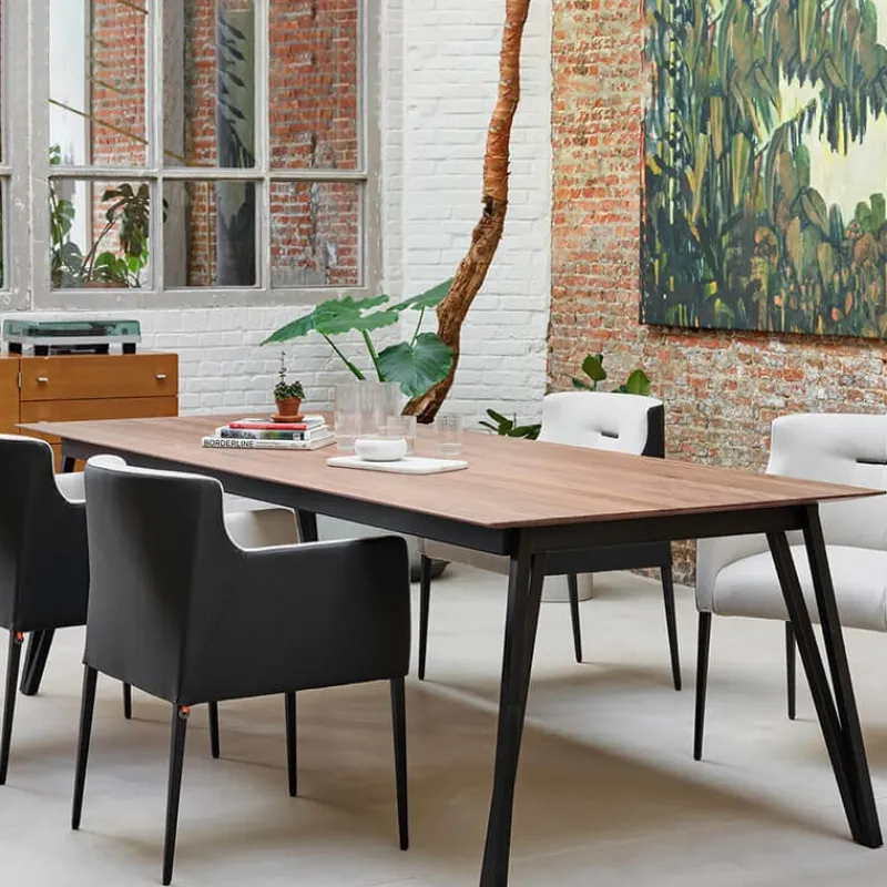 Mobitec Brest ® Table en bois massif avec pieds en métal forme épingle> Table De Salle à Manger