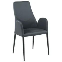 Europea Bridge Mathilde Fauteuil moderne en synthétique et métal fabriqué en Italie> Chaise De Salle à Manger|Chaise De Cuisine