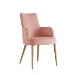 Lujosa Brisa Bridge Fauteuil confortable en tissu et pieds bois><noscript><img width=