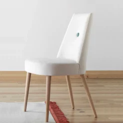 Lujosa Brisa Chaise confortable en tissu pieds bois> Chaise De Salle à Manger|Chaise Salon