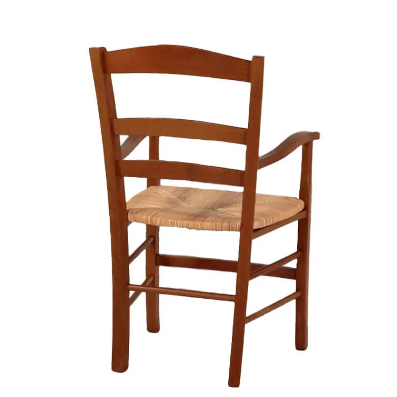 Brocéliande Fauteuil en bois rustique et paille> Chaise De Cuisine|Chaise De Salle à Manger