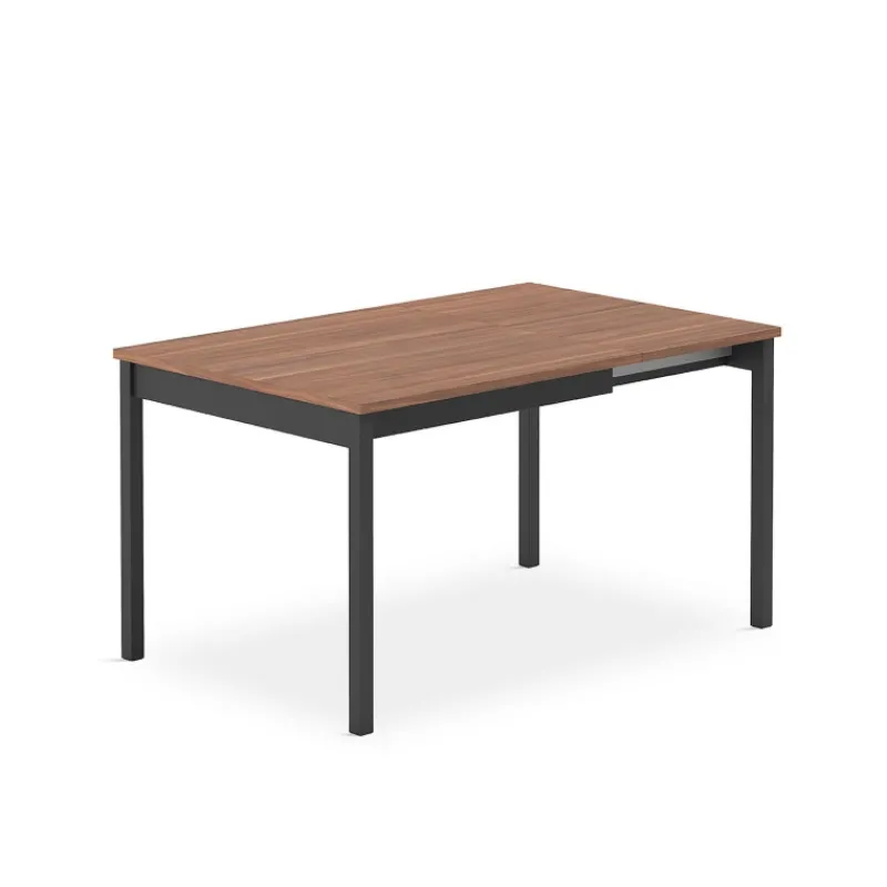 Perfecta Cabrio Table carrée extensible en stratifié avec pieds en métal> Table De Cuisine|Table De Salle à Manger