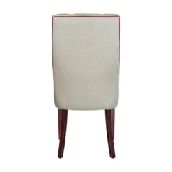 Lujosa Carol Chaise matelassée en tissu pieds bois><noscript><img width=