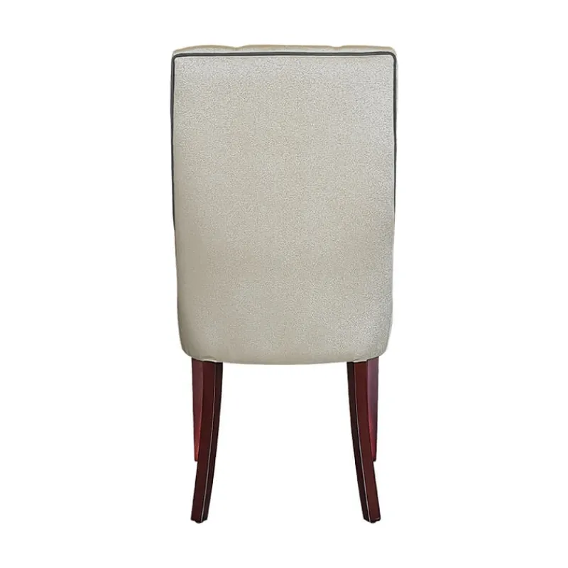Lujosa Carol Chaise matelassée en tissu pieds bois> Chaise De Salle à Manger|Chaise Salon