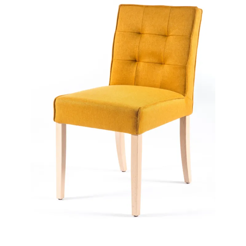 Sessio Carpe 2 Chaise matelassée en tissu et bois> Chaise De Salle à Manger|Chaise Salon