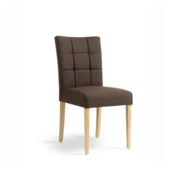 Mobitec Carré Chaise ® en tissu et pieds en bois dossier piqué> Chaise De Salle à Manger|Chaise Salon
