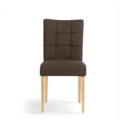 Mobitec Carré Chaise ® en tissu et pieds en bois dossier piqué> Chaise De Salle à Manger|Chaise Salon