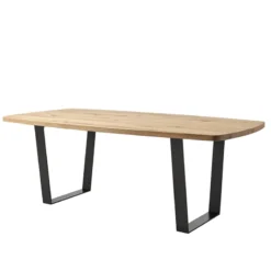 Corom export Carte Table tonneau industrielle avec pieds traîneau> Table De Salle à Manger