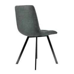 CarviChaise moderne matelassée en tissu avec pied en métal><noscript><img width=