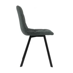 CarviChaise moderne matelassée en tissu avec pied en métal><noscript><img width=