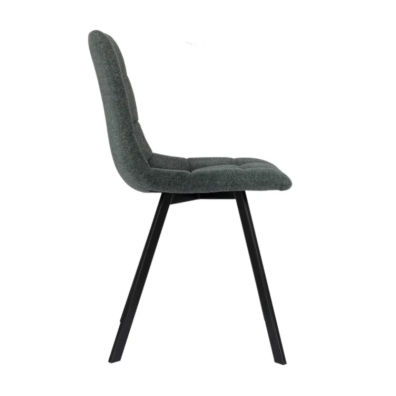 CarviChaise moderne matelassée en tissu avec pied en métal> Chaise Salon|Chaise Pour Chambre
