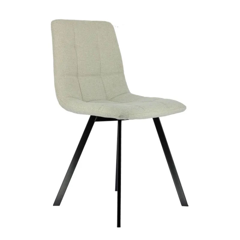 CarviChaise moderne matelassée en tissu avec pied en métal> Chaise Salon|Chaise Pour Chambre
