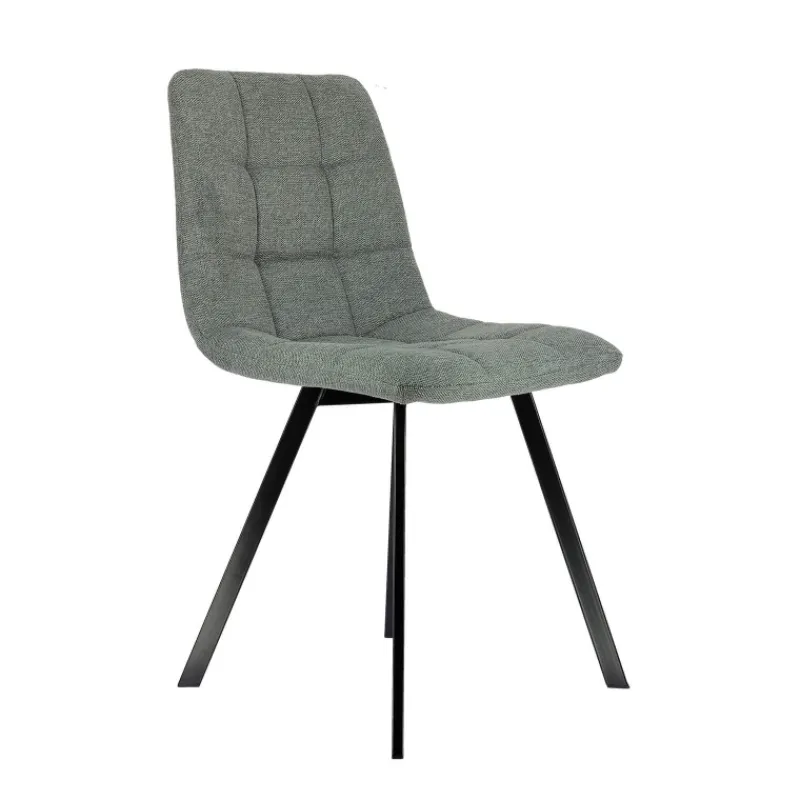 CarviChaise moderne matelassée en tissu avec pied en métal> Chaise Salon|Chaise Pour Chambre