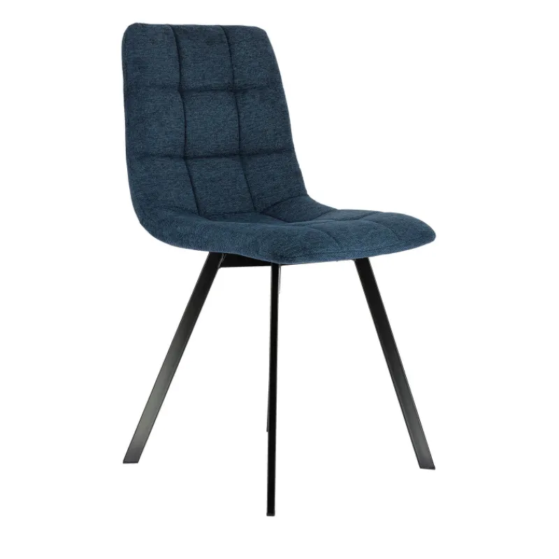 CarviChaise moderne matelassée en tissu avec pied en métal> Chaise Salon|Chaise Pour Chambre