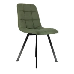 CarviChaise moderne matelassée en tissu avec pied en métal><noscript><img width=