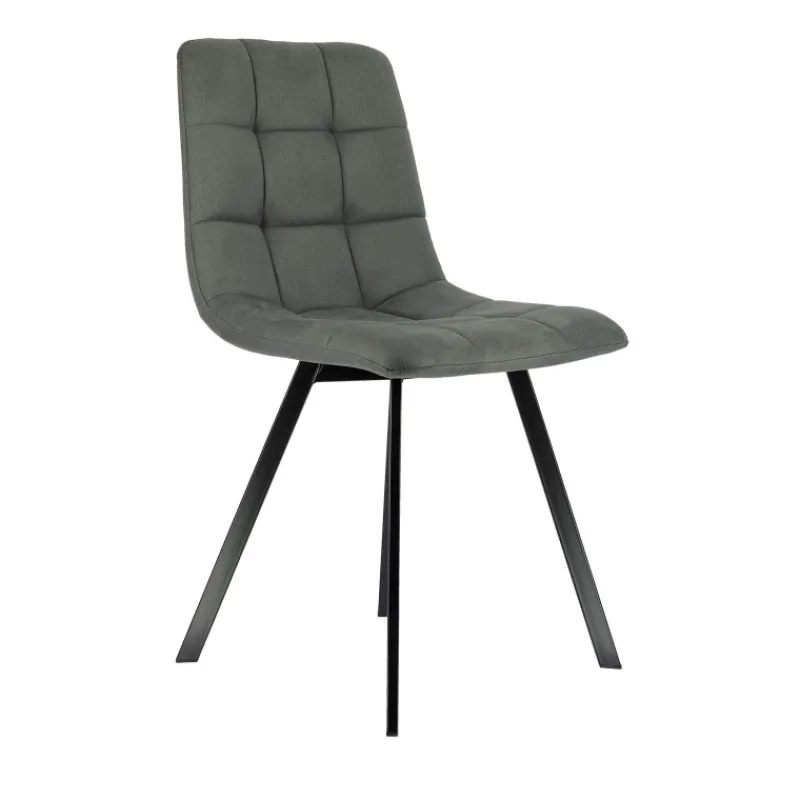 CarviChaise moderne matelassée en tissu avec pied en métal> Chaise Salon|Chaise Pour Chambre