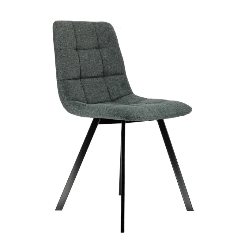 CarviChaise moderne matelassée en tissu avec pied en métal> Chaise Salon|Chaise Pour Chambre