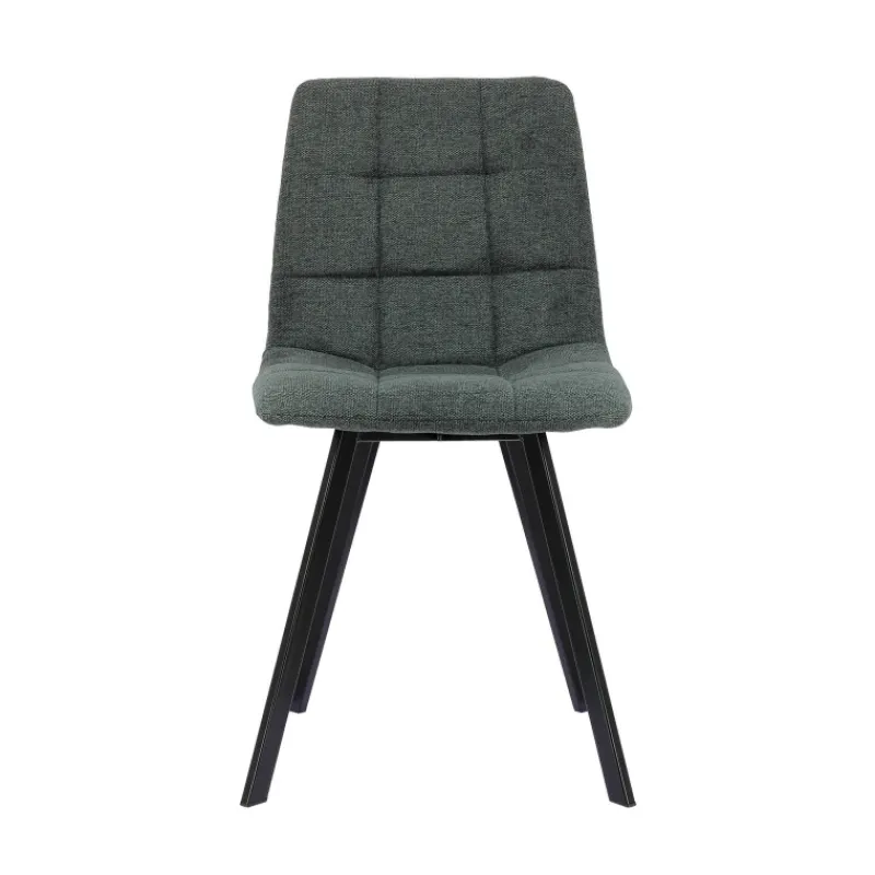 CarviChaise moderne matelassée en tissu avec pied en métal> Chaise Salon|Chaise Pour Chambre