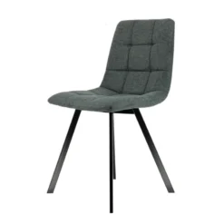 CarviChaise moderne matelassée en tissu avec pied en métal><noscript><img width=