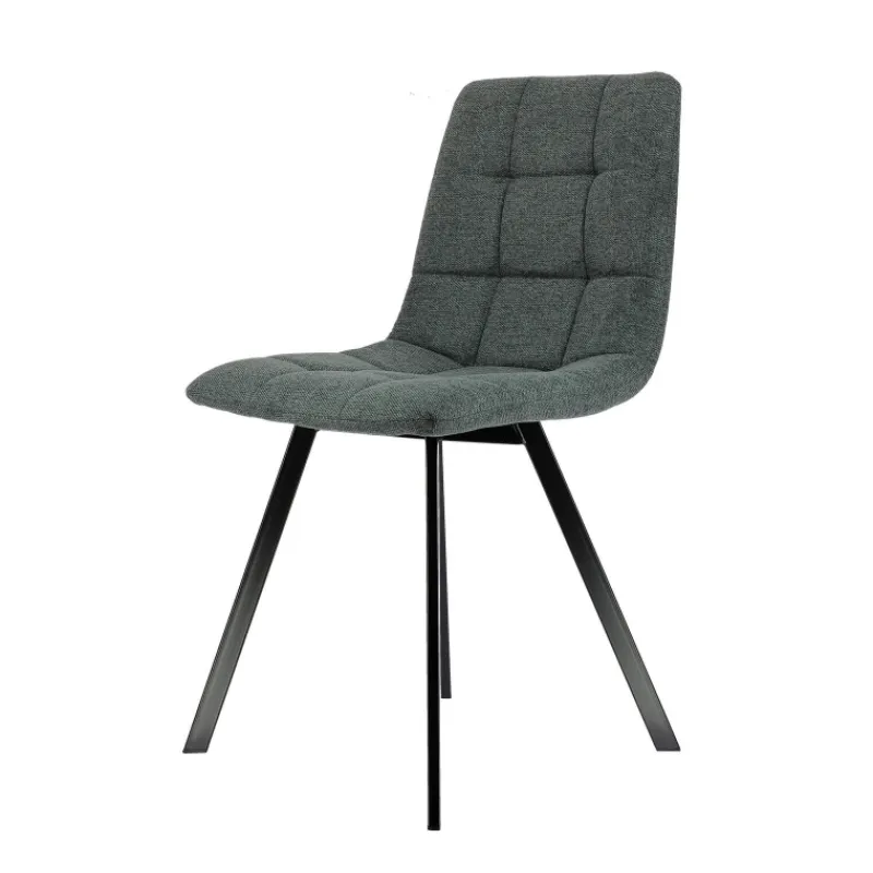 CarviChaise moderne matelassée en tissu avec pied en métal> Chaise Salon|Chaise Pour Chambre