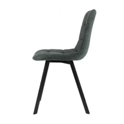 CarviChaise moderne matelassée en tissu avec pied en métal><noscript><img width=