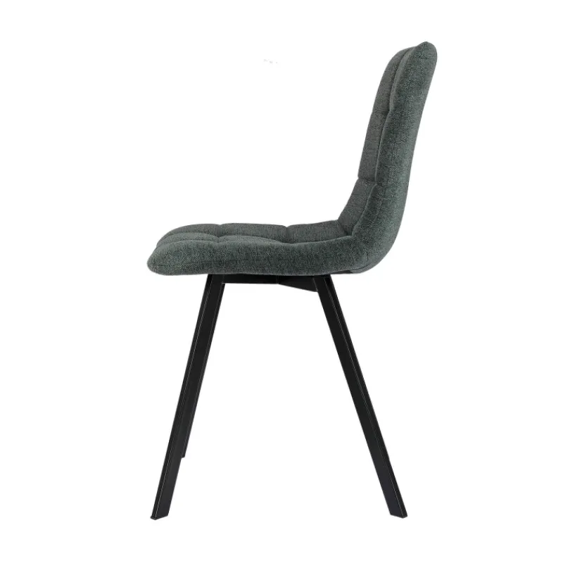 CarviChaise moderne matelassée en tissu avec pied en métal> Chaise Salon|Chaise Pour Chambre