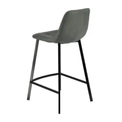 CarviTabouret matelassé hauteur snack en tissu><noscript><img width=