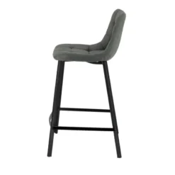 CarviTabouret matelassé hauteur snack en tissu><noscript><img width=