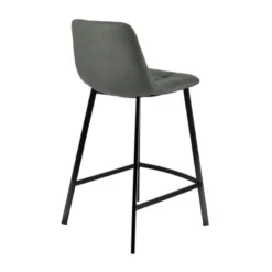CarviTabouret matelassé hauteur snack en tissu><noscript><img width=