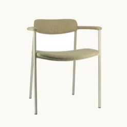Perfecta Cassis Fauteuil moderne en tissu avec accoudoirs et pieds en métal><noscript><img width=