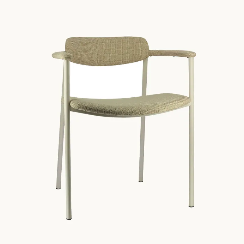Perfecta Cassis Fauteuil moderne en tissu avec accoudoirs et pieds en métal> Chaise De Salle à Manger|Fauteuil De Salon