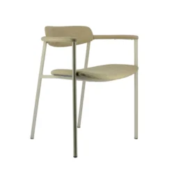 Perfecta Cassis Fauteuil moderne en tissu avec accoudoirs et pieds en métal><noscript><img width=