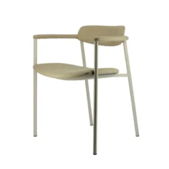 Perfecta Cassis Fauteuil moderne en tissu avec accoudoirs et pieds en métal><noscript><img width=