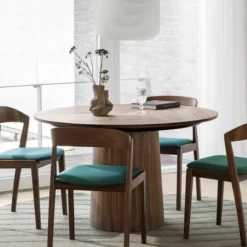 Skovby 825 Chaise en bois massif avec assise en tissu rembourrée> Chaise Salon|Chaise De Salle à Manger
