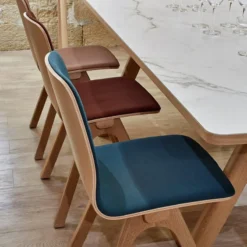 Dasras Chevron Chaise design en tissu et pieds bois><noscript><img width=