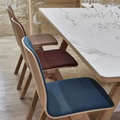 Dasras Chevron Table de designer en céramique et bois><noscript><img width=