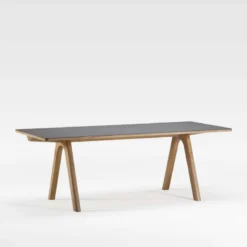 Dasras Chevron Table de designer en céramique et bois><noscript><img width=