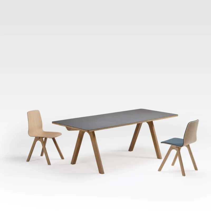 Dasras Chevron Table de designer en céramique et bois> Table De Salle à Manger