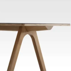 Dasras Chevron Table de designer en céramique et bois><noscript><img width=
