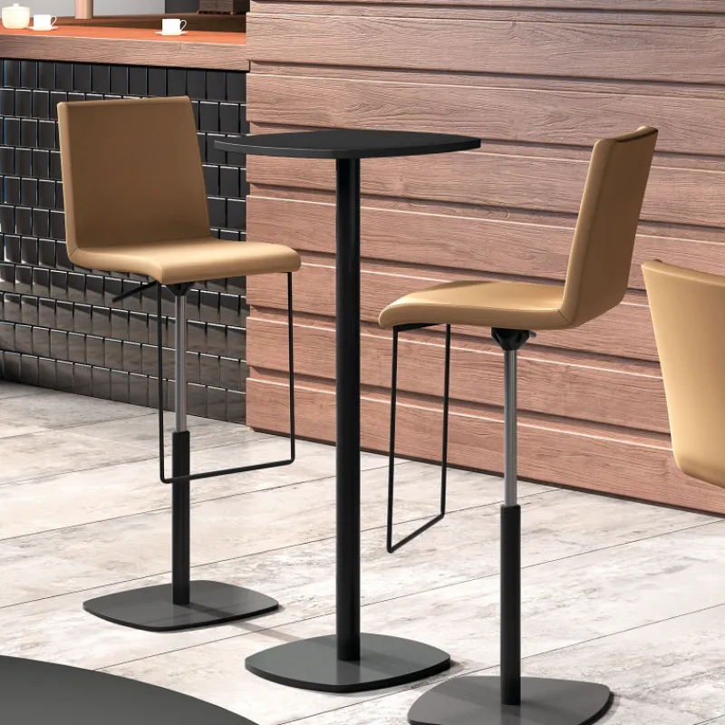 Perfecta Circa Table de bar carrée aux bords arrondis avec pied central> Table De Cuisine|Table Pour Petit Espace