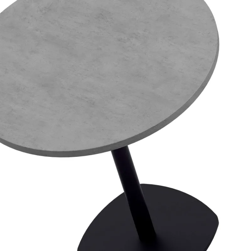 Perfecta Circa Table snack de cuisine ronde en stratifié diamètre 70 cm avec pied central> Table De Cuisine