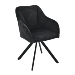 ClaudieFauteuil cosy pivotant en tissu avec pieds en métal><noscript><img width=