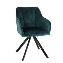 ClaudieFauteuil cosy pivotant en tissu avec pieds en métal><noscript><img width=
