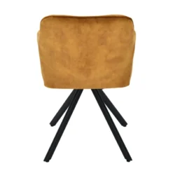 ClaudieFauteuil cosy pivotant en tissu avec pieds en métal><noscript><img width=