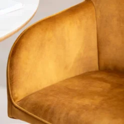 ClaudieFauteuil cosy pivotant en tissu avec pieds en métal><noscript><img width=