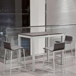 Bailen Céleste Table snack de cuisine petit espace en céramique avec allonge> Table De Cuisine|Table Pour Petit Espace