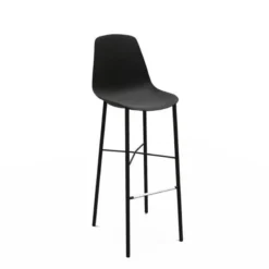 Perfecta Cloe Tabouret de bar belge moderne avec coque en polypropylène et pieds en métal> Tabouret De Bar (assise +/- 80 Cm)